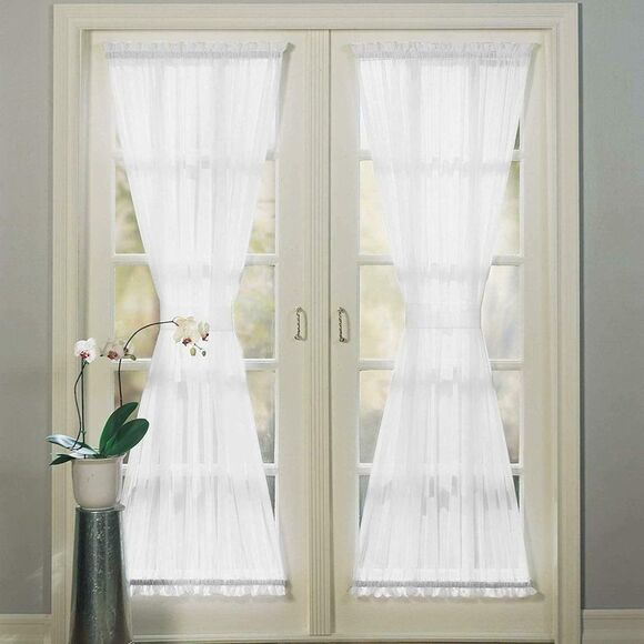 Sidelight Ivory Door Panel Voile 28"W x 72"L - Picture 1 of 6